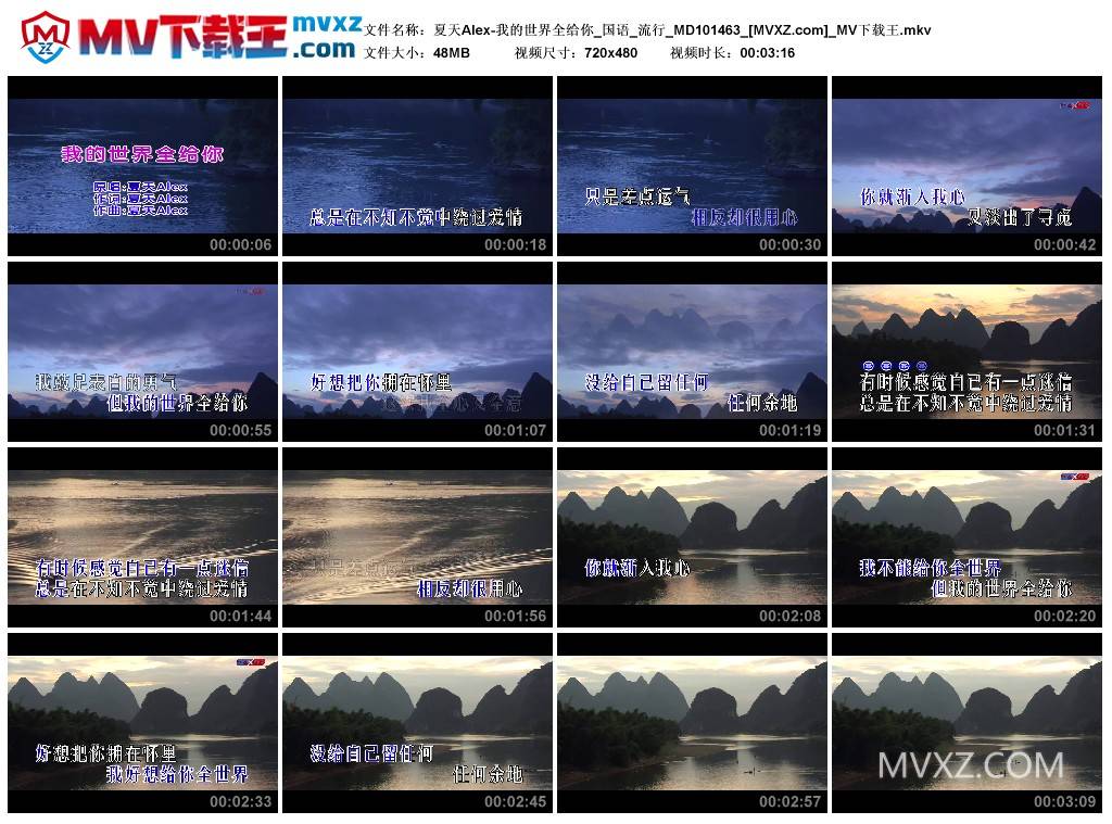 夏天Alex-我的世界全给你_国语_流行_MD101463